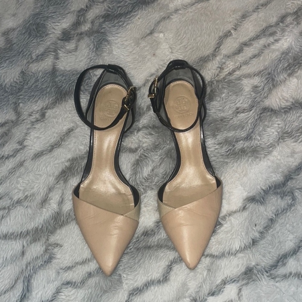 Tory Burch black and brown heels